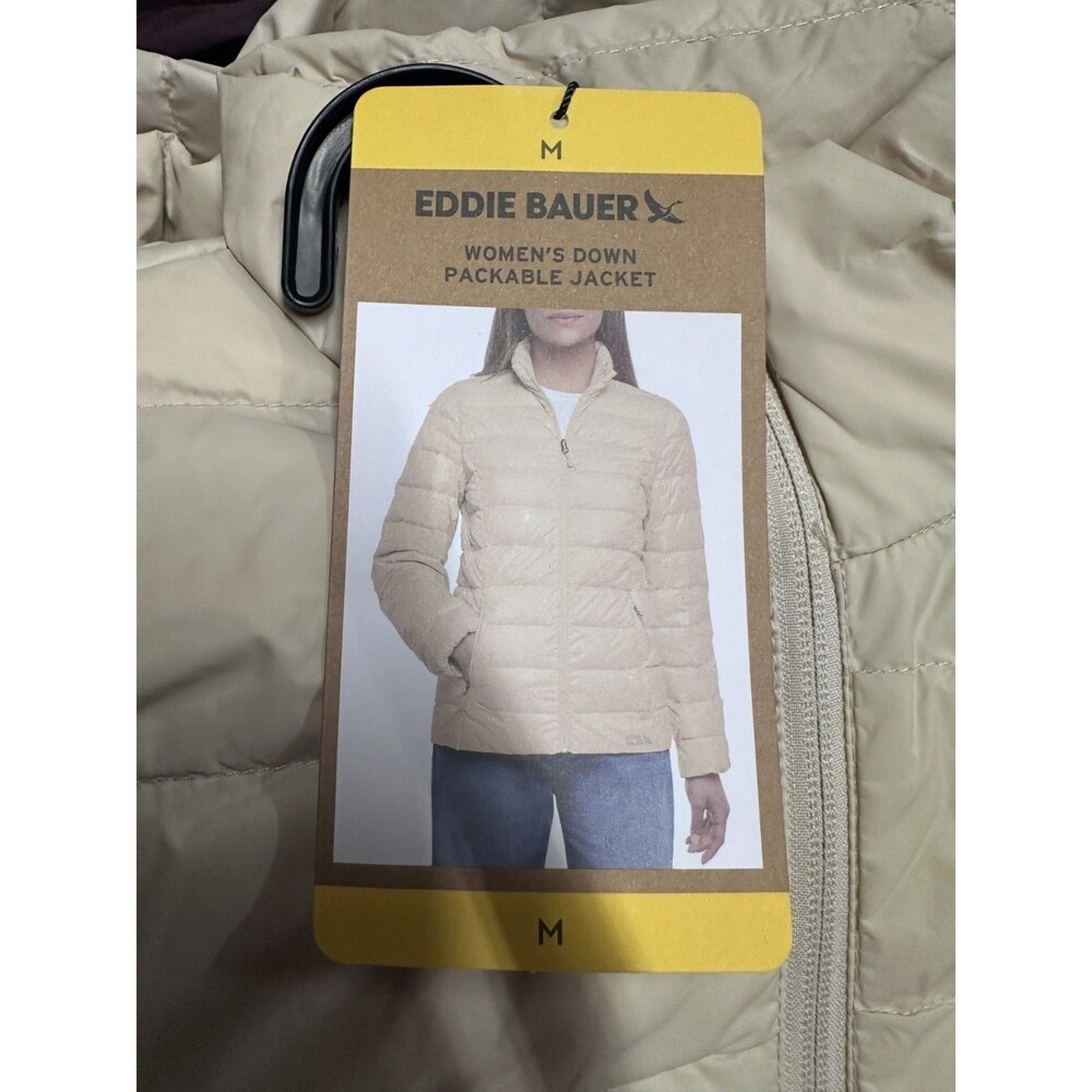 Eddie Bauer Women's 650 Down Packable Quilted Jacket Cream / Ivory NWT